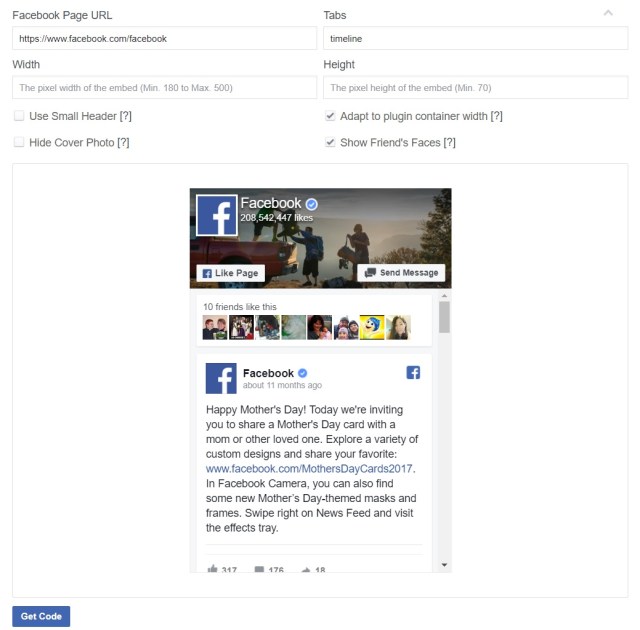 facebook-generate-code